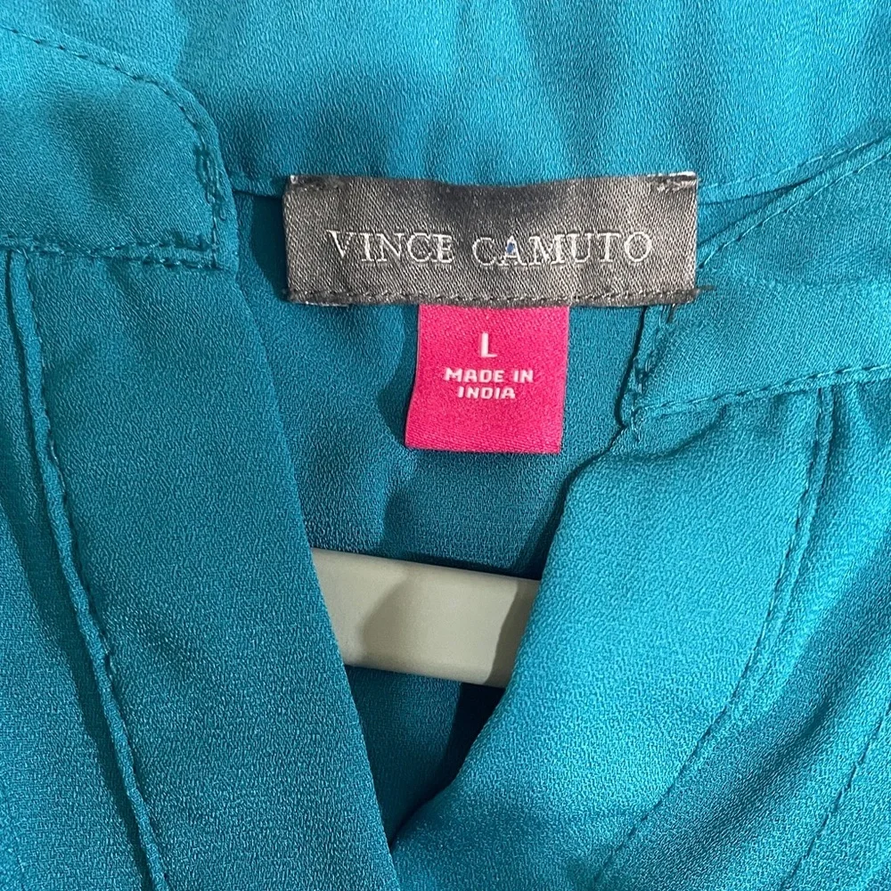 VINCE CAMUTO Teal Ruffle Sleeve Blouse - Picture 9 of 9